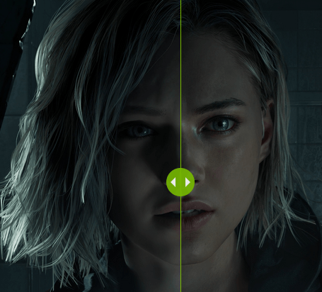 visage modifié par DLSS 5.0 pour correspondre à des "canons de beautés" actuels: lèvres pulpeuse, minceur...
